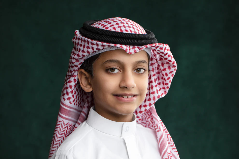 Shemagh AlMaraseem for Children - Red