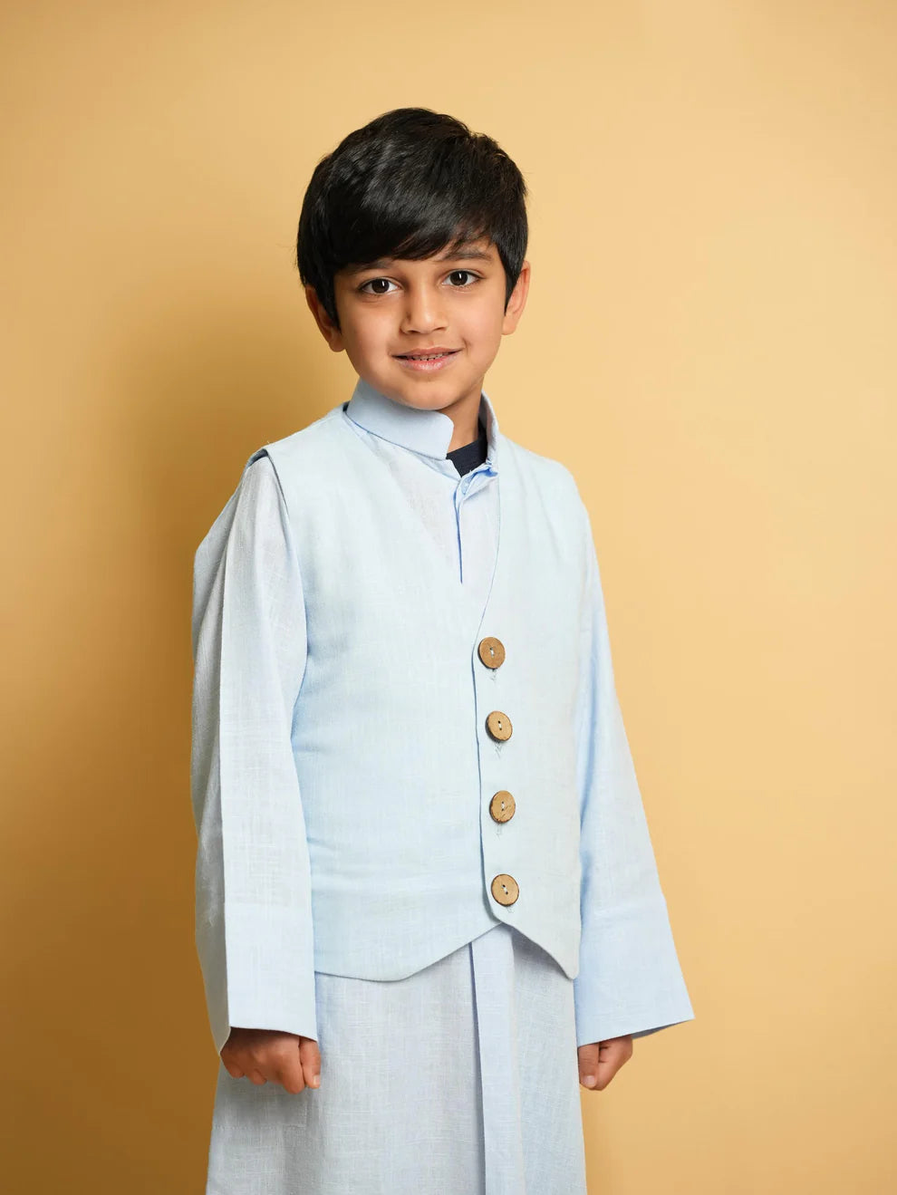 Al firdos X Ajeeb Set - Blue Linen