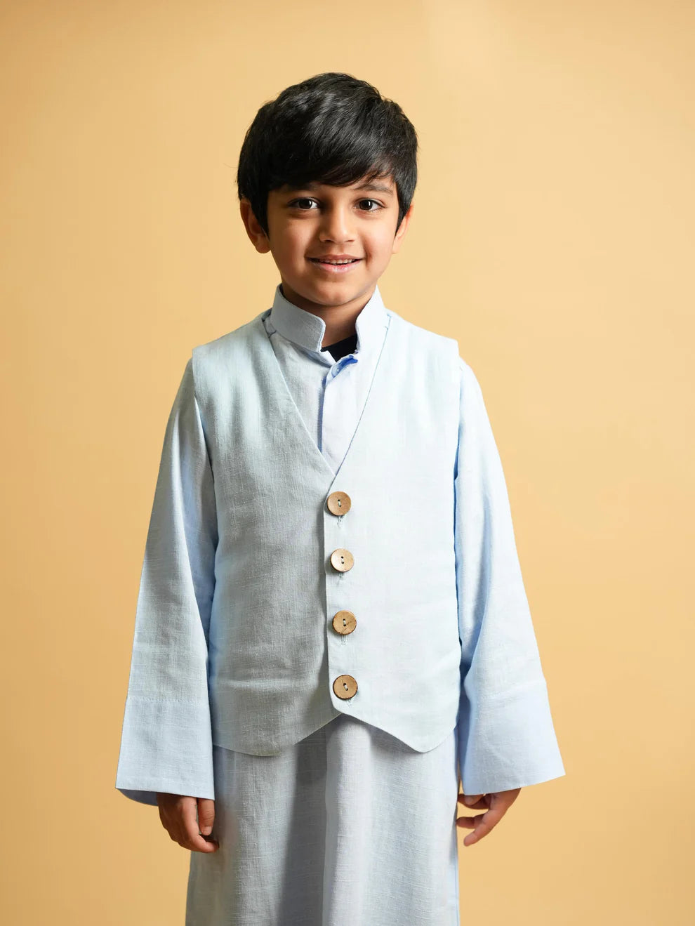 Al firdos X Ajeeb Set - Blue Linen