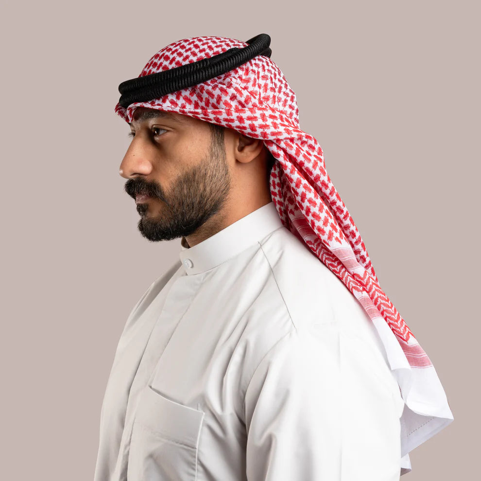 Premium Men’s Red & White Shemagh
