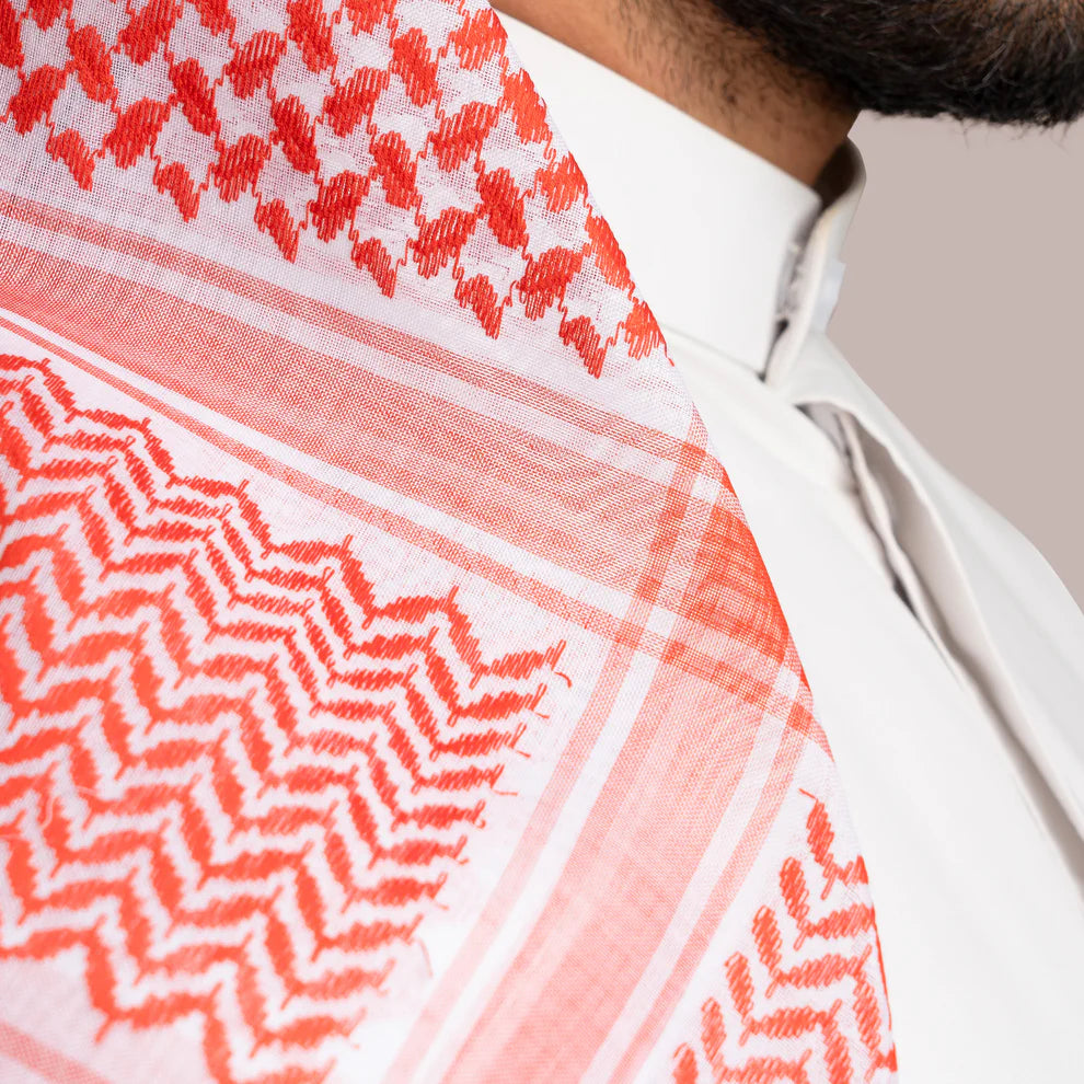 Traditional Red & White Shemagh