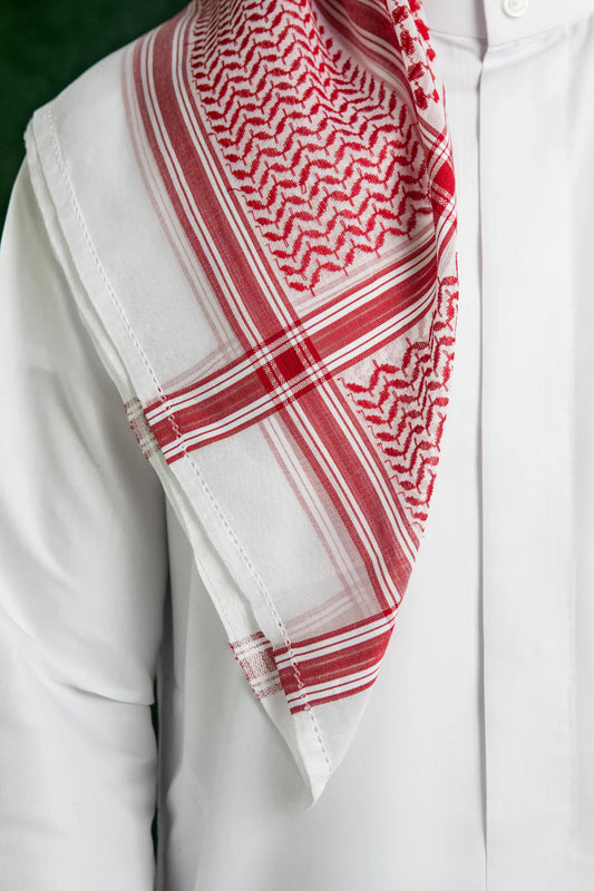 Classic Red & White Shemagh 311