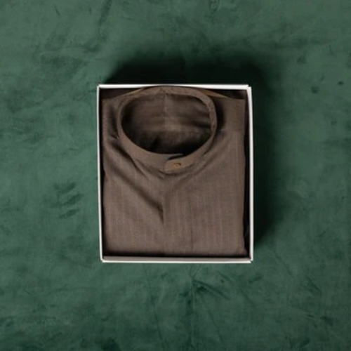 Al firdous Youth's Winter Dishdasha - Brown - Regular