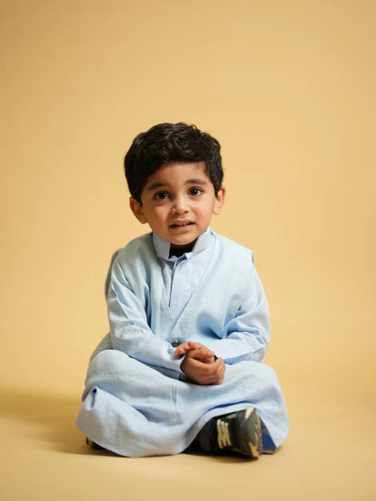 Al firdos X Ajeeb Set - Blue Linen