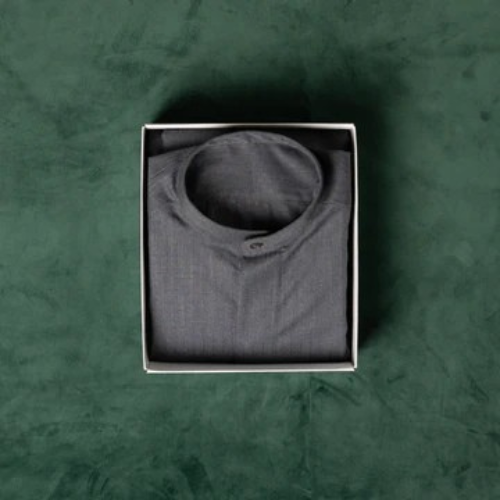 Al firdous Children's Winter Dishdasha - Dark Grey