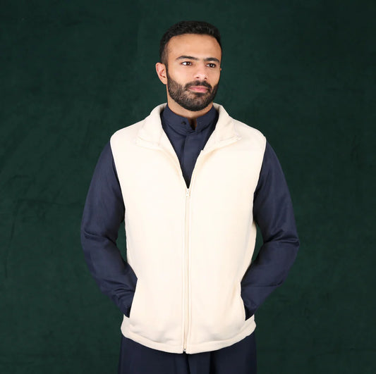 Men's Winter Vest - Beige