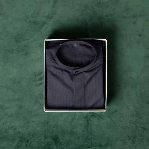 Al firdous Youth's Winter Dishdasha - Navy Blue - Regular