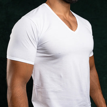 Top Underwear - V Neck Egyptian Cotton.